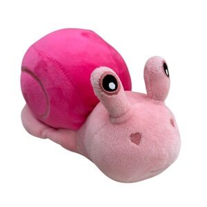 Nanco Snail Plush Stuffed Animal Pink Heart Lovey Kids Toy Nursery Decor 9 inch